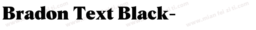 Bradon Text Black字体转换